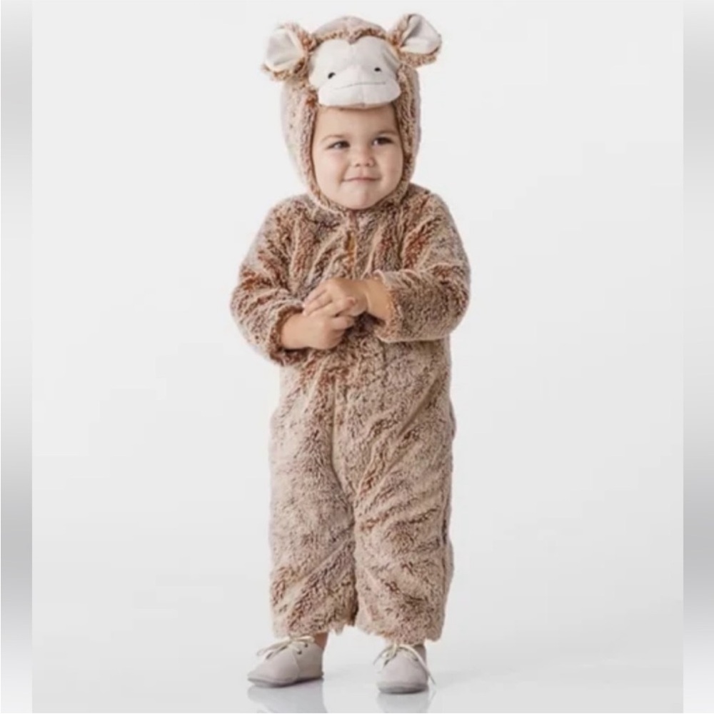 Pottery Barn Kids Cream and Tan Plush Monkey Costume